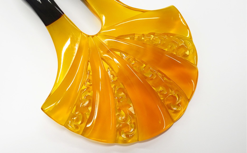 【本べっ甲】かんざし ／ アクセサリー ヘアアクセサリー 簪 鼈甲 べっ甲 扇型 長崎県 長崎市