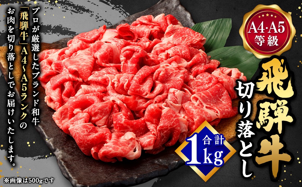 飛騨牛切り落とし1kg（A5・A4等級）