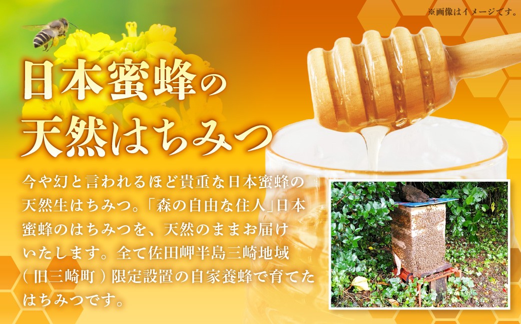 日本蜜蜂 はちみつ ３本入り 純粋蜂蜜 ハチミツ 天然 純粋 蜜 瓶 国産 【えひめの町（超）推し！（伊方町）】（357）