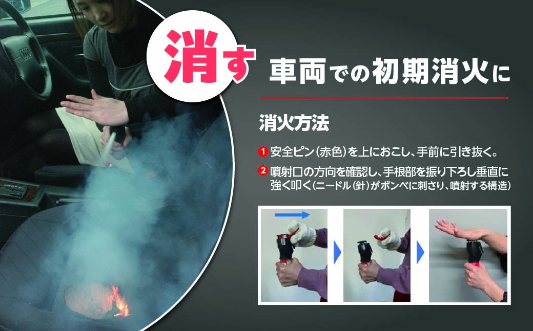 消火 小型二酸化炭素消火具 消棒RESCUE YPS-005 | 消火 しょうか 消火具 消火器具 車両火災 電気火災 初期消火