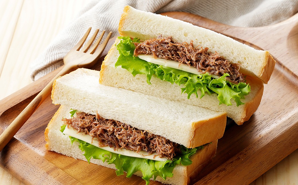 調理例「コンビーフのサンドウィッチ」