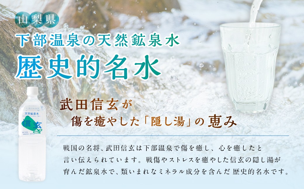 【12ヶ月定期便】天然鉱泉水「信玄」ナチュラルミネラルウォーター