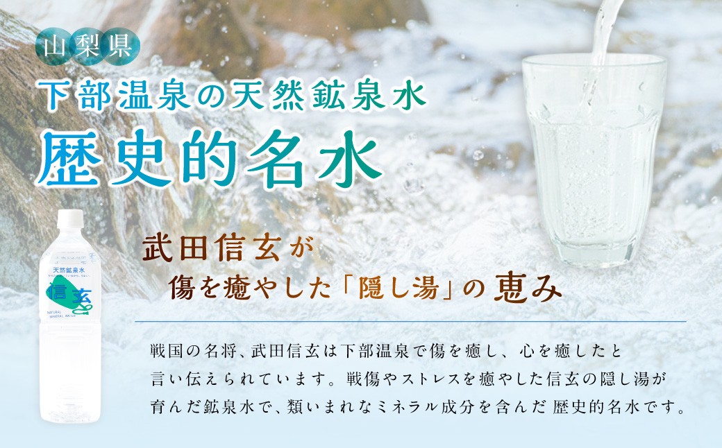 【6ヶ月定期便】天然鉱泉水「信玄」ナチュラルミネラルウォーター