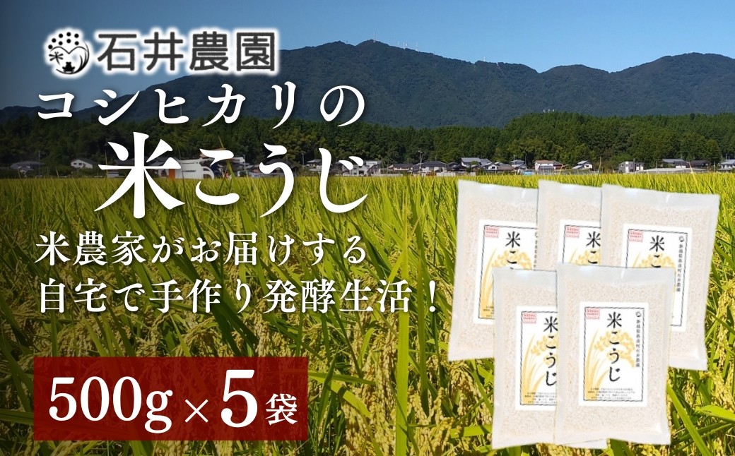 ＜乾燥米こうじ 500g×5袋＞新潟県弥彦村