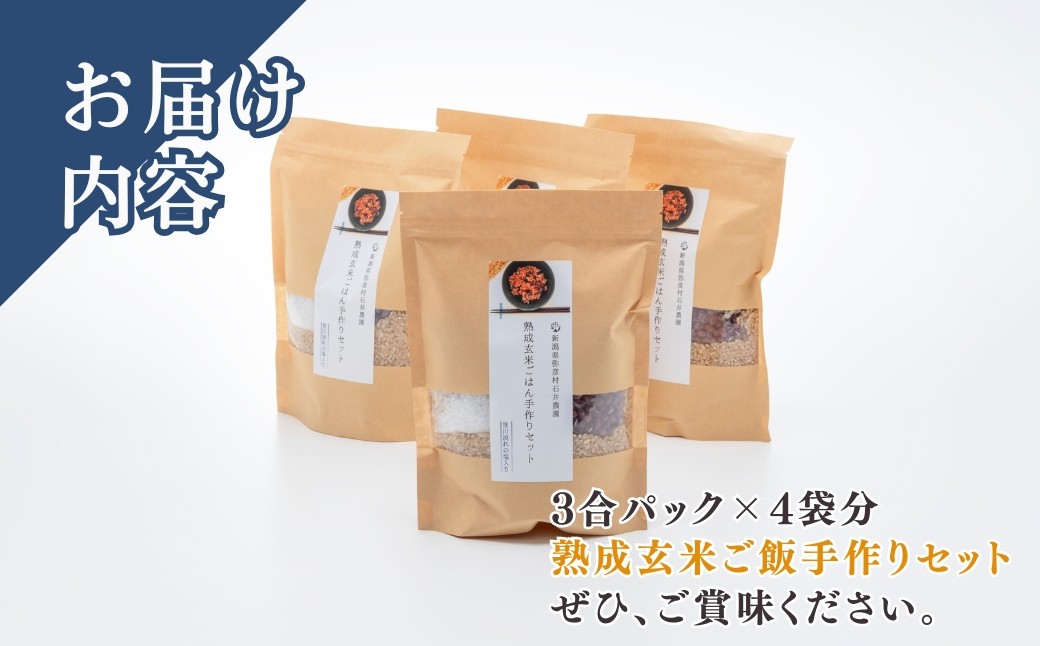 お家で簡単!＜ 熟成玄米ご飯(酵素玄米) ＞手作りセット