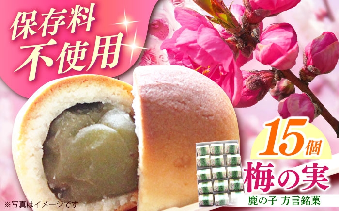 青梅の甘露煮を丸っとしようした鹿の子オリジナル菓子
