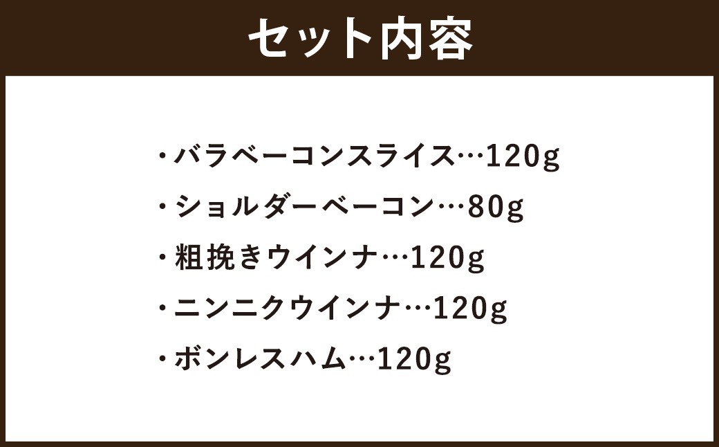 【佐助豚】ハム5点セット