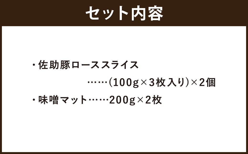 【佐助豚】ロース味噌漬け