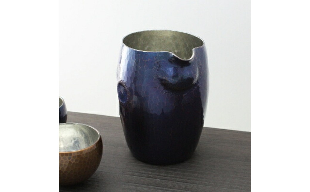 銅製 青藍色 徳利(大) 1.5合(約250ml)