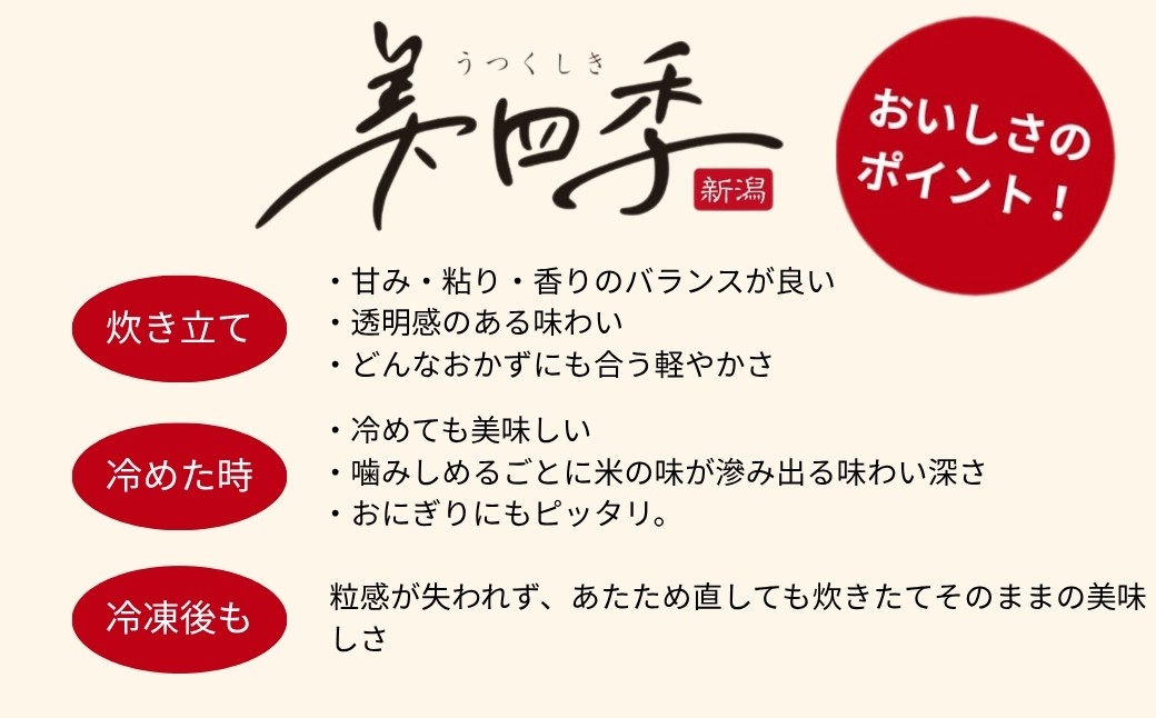 新潟県弥彦産コシヒカリ 美四季 4kg (2kg×2袋)