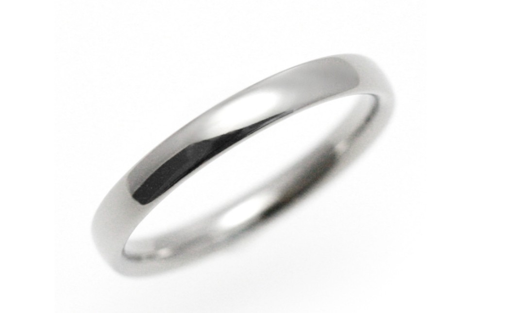 純チタン甲丸リング(幅2.5mm)10号