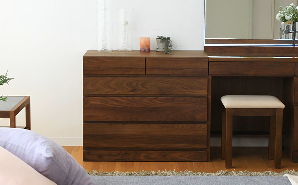 LECCEレッチェ80サイドチェストウォルナット