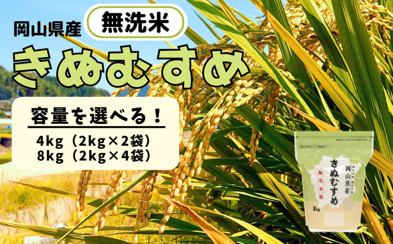 岡山県産無洗米「きぬむすめ」をお届けします！
