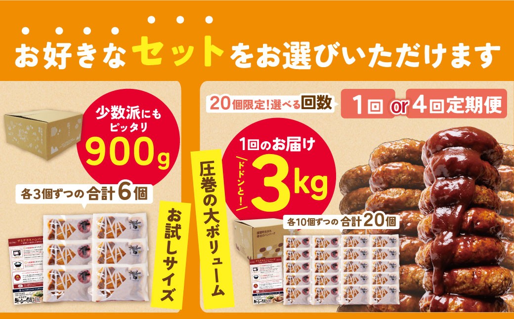 至高のビーフと究極の合挽き、お好みに合わせて贅沢に食べ比べ！