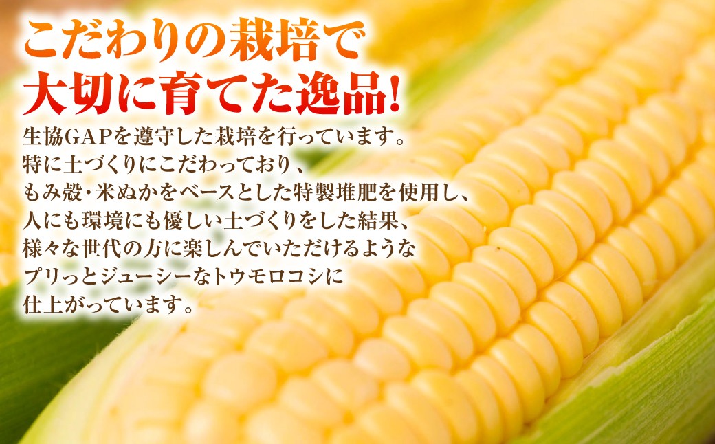 プリッとジューシーなトウモロコシに仕上がってます。