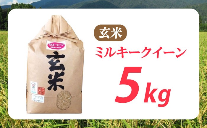 滋賀県 低農薬栽培 ミルキークイーン 玄米 5kg 米 お米 玄米 ご飯 ごはん ゴハン コメ 人気 おすすめ みるきーくいーん