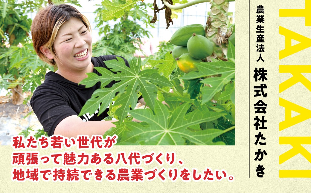 私たちの若い世代が頑張って魅了ある八代づくり、地域での持続できる農業づくりをしたい。