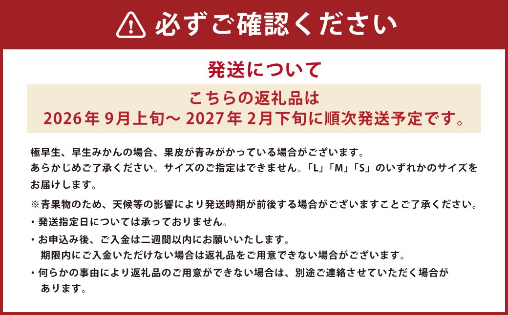 温州みかん 秀品約5kg サイズおまかせ