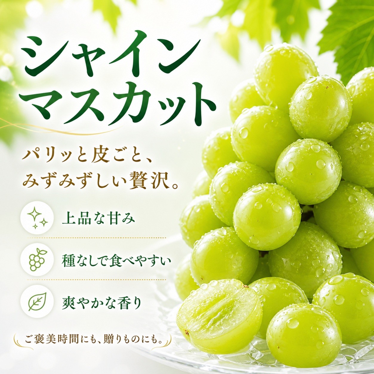 一口で広がる贅沢な甘さ、ナガノパープル。