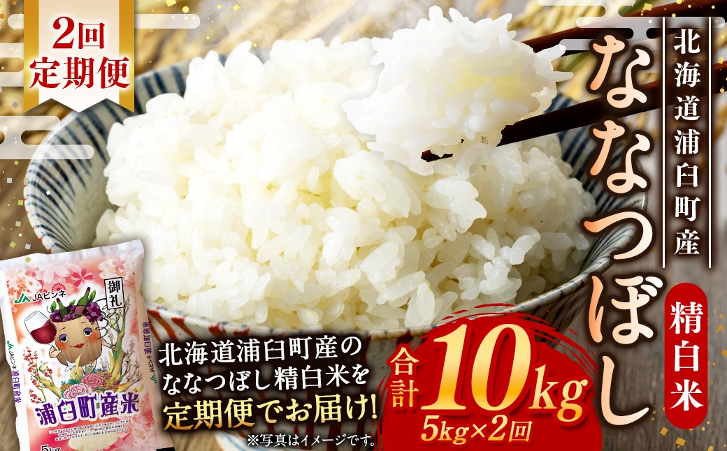 【 2回定期便 】 浦臼産 ななつぼし 精白米 5kg