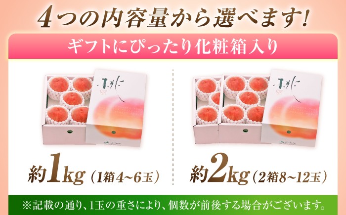 桃 果物 化粧箱 桃 もも モモ 1kg 2kg