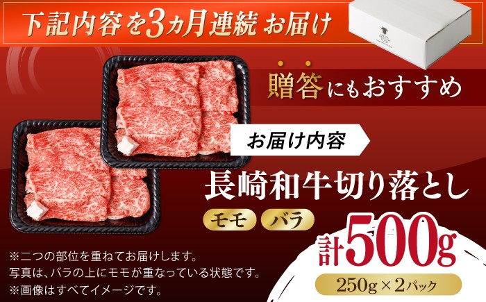 牛肉 すき焼き 500g 訳あり スライス モモ バラ 長崎和牛 A4～A5 定期便