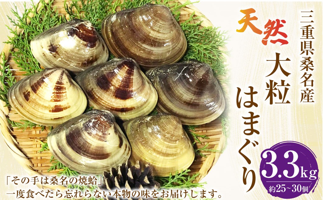 マルヨシ水産 桑名産大粒天然蛤 3.3kg
