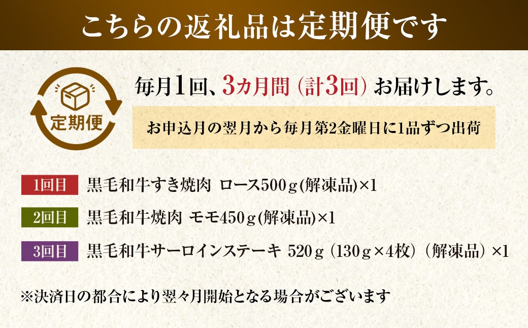 【3回定期便】柿安本店 柿安黒毛和牛 食べくらべセット