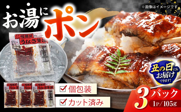 うなぎ蒲焼3P 鰻 うなぎ ウナギ 国産 蒲焼 かばやき うな重 うな丼 ひつまぶし 小分け
