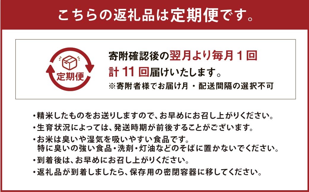 【11回定期便】 子育て応援米