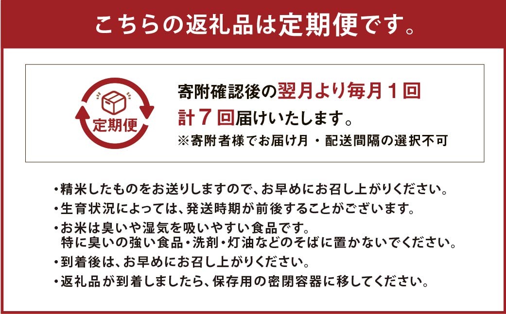 【7回定期便】 子育て応援米