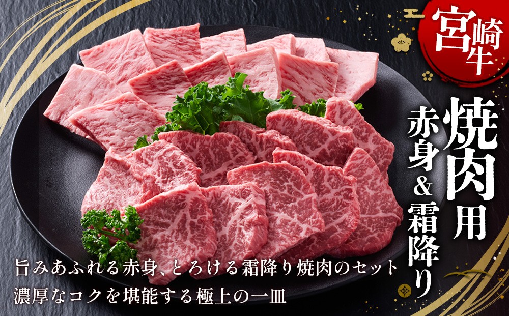 宮崎牛 焼肉セット(赤身＆霜降り) 400g 真空パック