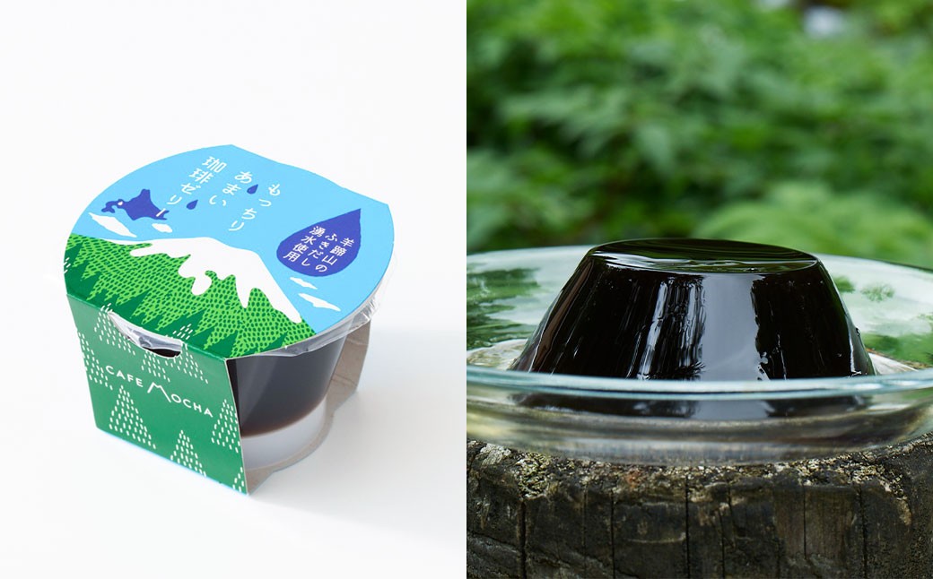 Cafemochaセット（湧水洗浄珈琲ドリップバッグ3種、名水珈琲ゼリー2種）
