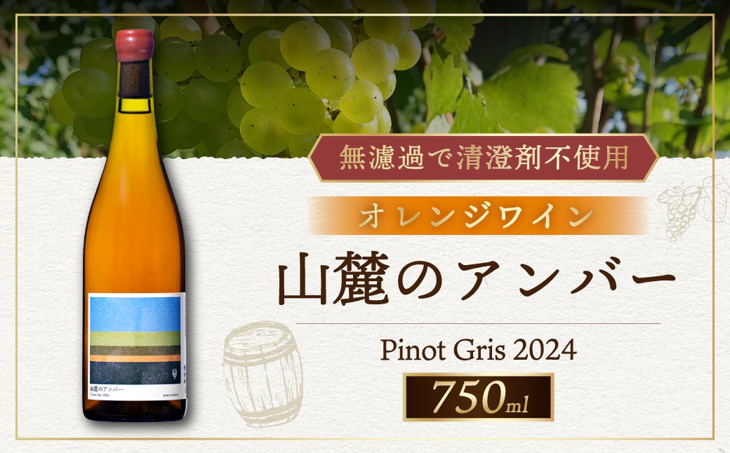 オレンジワイン 山麓のアンバー Pinot Gris 2024