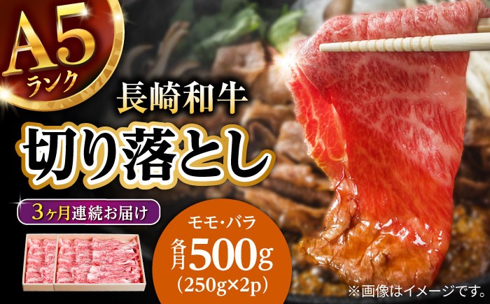牛肉 長崎県産 長崎和牛 モモ バラ 霜降り牛肉  A5ランク きりおとし 切り落とし  冷凍 ギフト 贈答用 ぎゅうにく