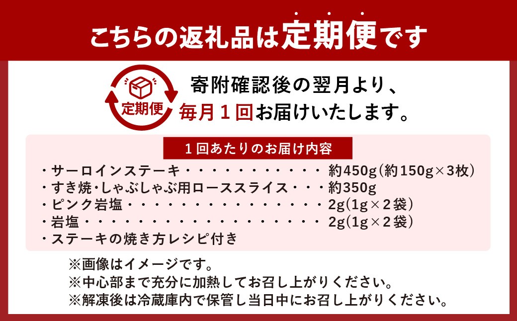 【6ヶ月定期便】おかやま和牛肉  満喫セット 合計約800g×6回 計約4.8kg