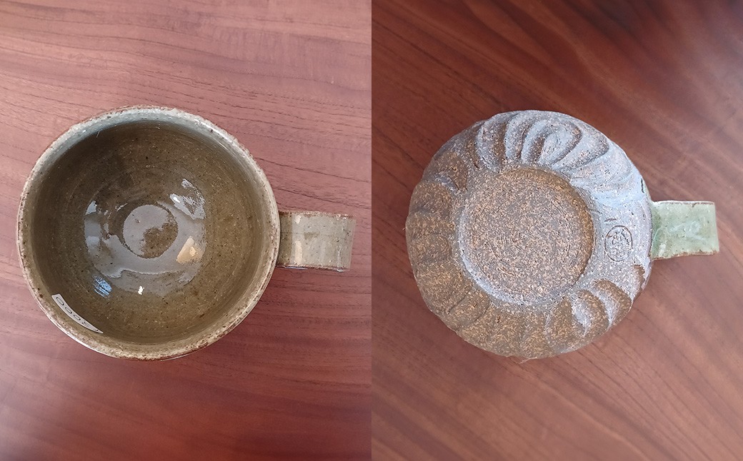 無双窯元陶器マグカップ（茶）