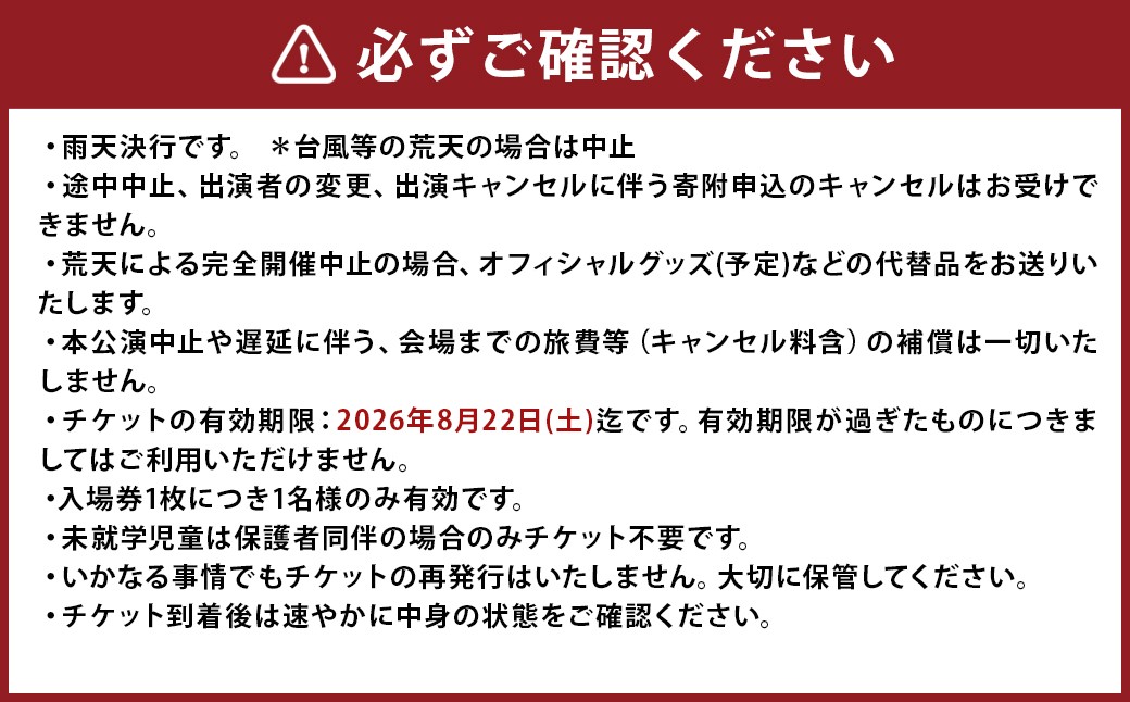 【2026年8月22日（土）】Sky Jamboree 2026 ペア入場チケット （一般×2枚）