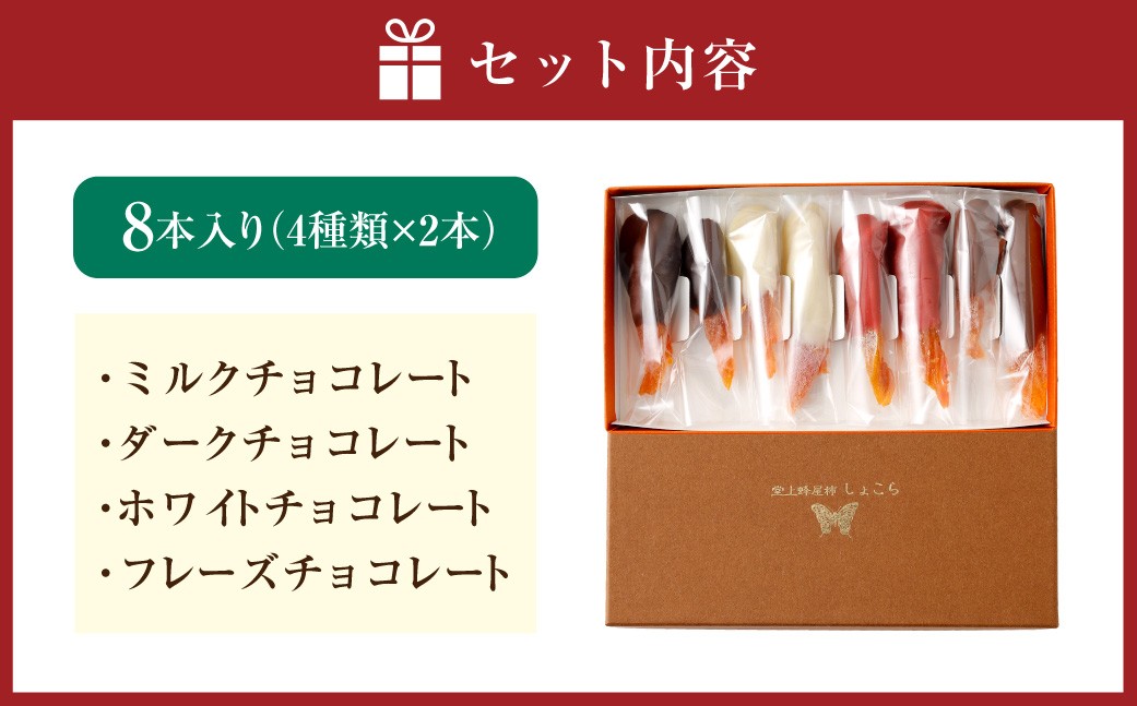 みのかも金蝶堂 堂上蜂屋柿しょこら（8個）