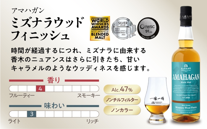 ウイスキー アマハガン 酒 ウィスキー AMAHAGAN お酒 モルト モルトウイスキー ハイボール 飲み比べ 長濱蒸溜所 人気