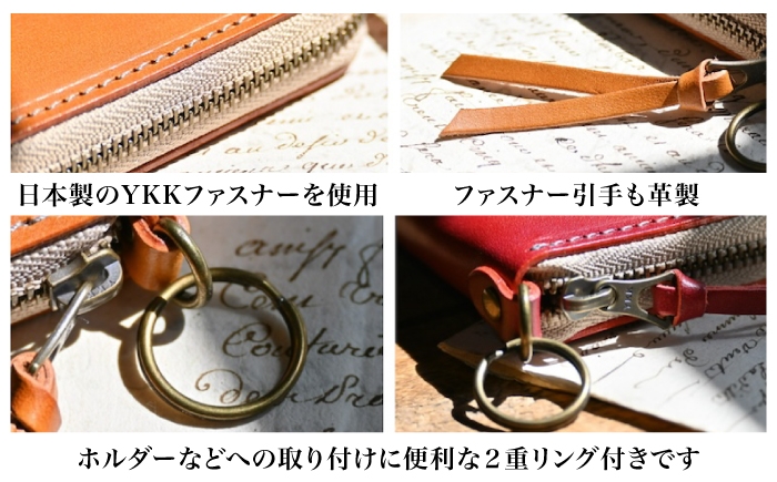 アンティークレザー 革 本革 レザー キーケース 鍵 革製品 本革 レザー ハンドメイド 職人技 キーケース ファスナー 人気