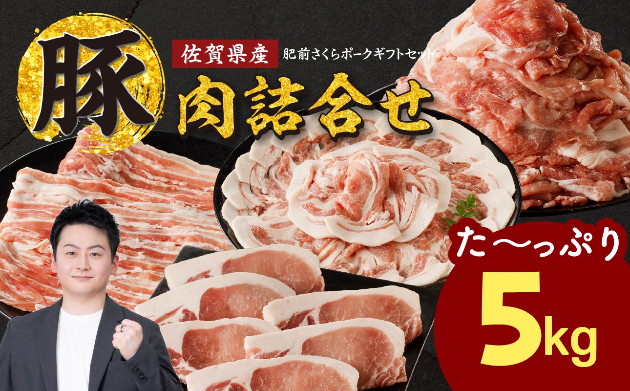 佐賀県産豚肉 計5kg 詰合せギフトセット 