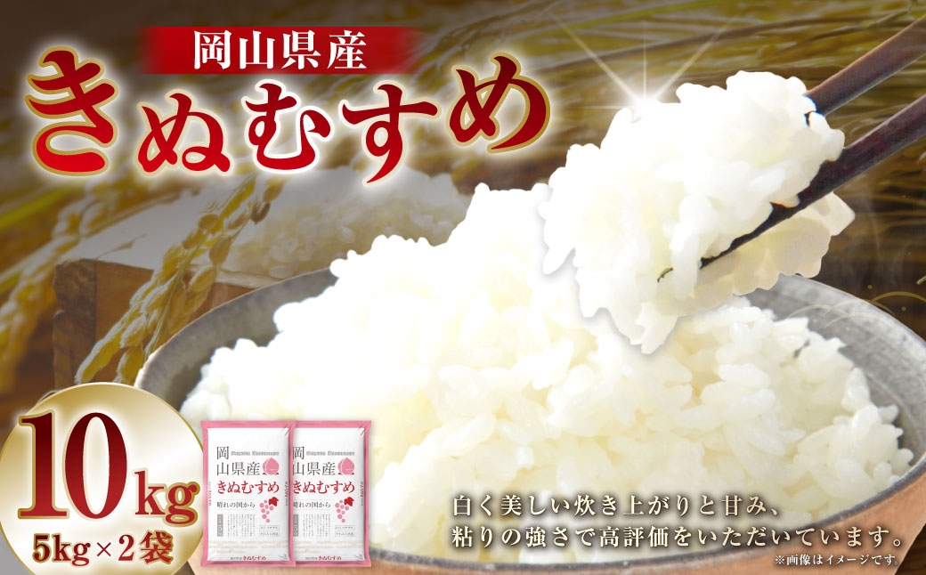 【 令和7年産 】 岡山県産きぬむすめ10kg（5kg×2袋）