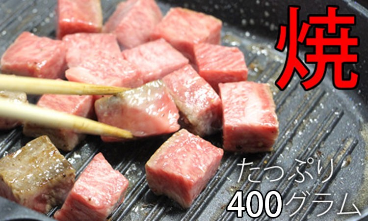 訳あり 佐賀牛 サイコロ ステーキ 牛肉 バーベキュー 焼肉 BBQ 国産 黒毛和牛 400g ブランド牛 佐賀県 小城市