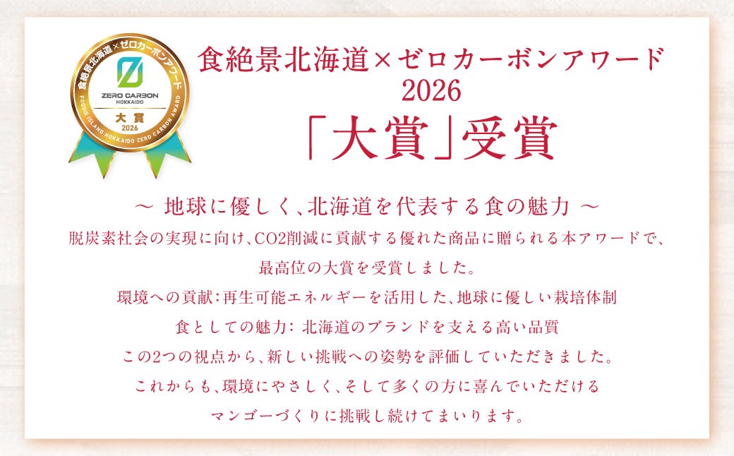 おとふけ産マンゴー「白銀の太陽」4Lサイズ×2玉【D27】
