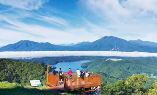 【絶景のパノラマ】展望台から望む息をのむ雲海。早起きして出会える信濃町ならではの朝。