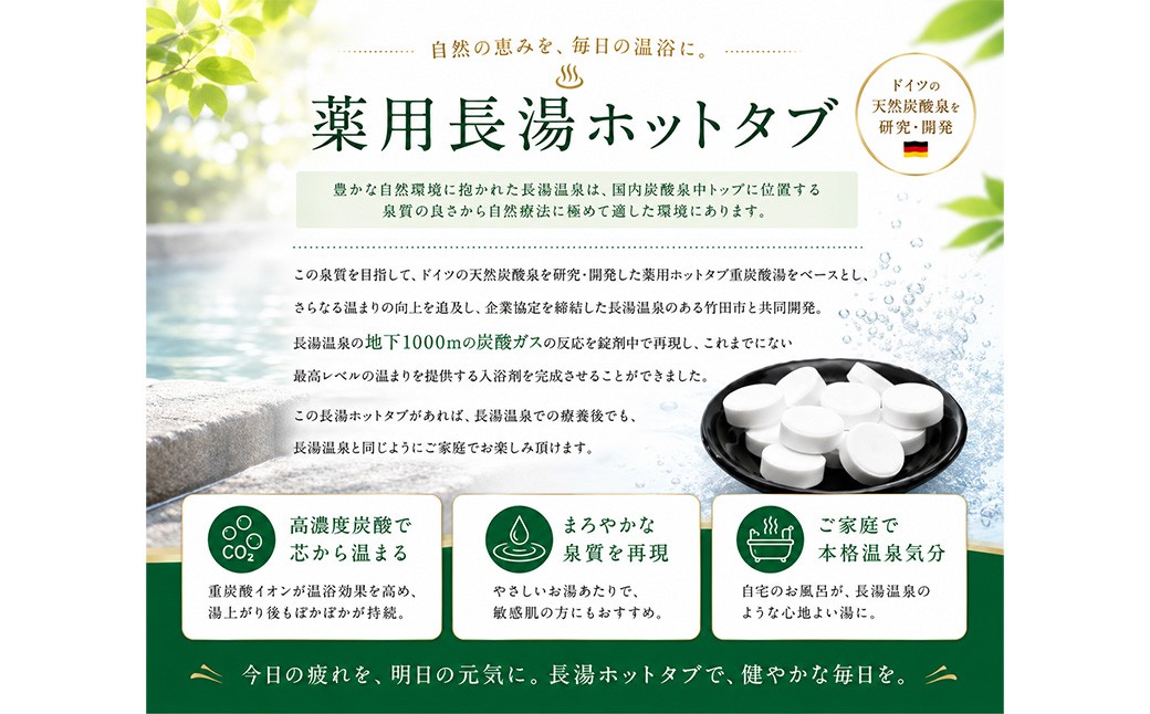【10ヵ月定期便】【薬用 入浴剤】長湯ホットタブ Classic 90錠入