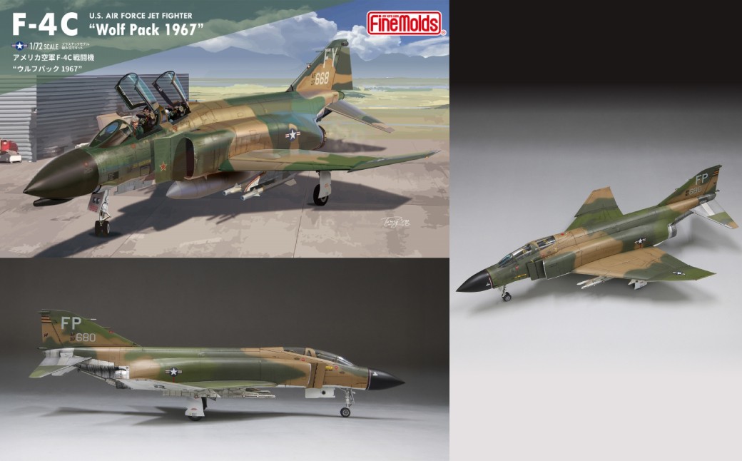 1/72スケール　プラモデル　アメリカ空軍 F-4C 戦闘機 “ウルフパック 1967”