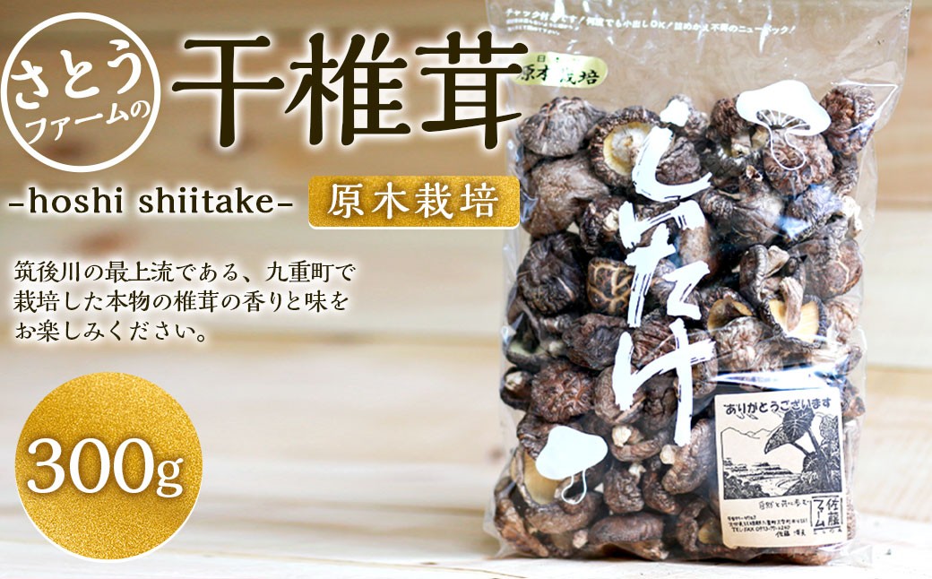 原木栽培 干椎茸 300g