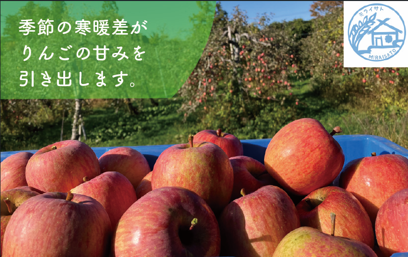 佐渡の自然の中で育てた、減農薬のふじ
